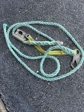 Guardian Blue Poly Steel Vertical Lifeline Assembly with Lanyard Extension